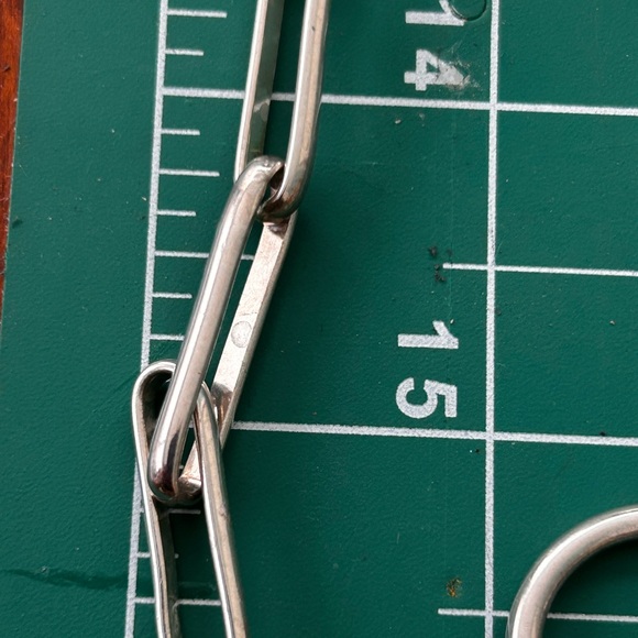 Artisan Gemstone Sterling Lightening Bolt Pendant Necklace Signed Final Price - Picture 4 of 6